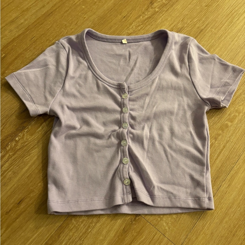 Lavender Button-Up Shirt